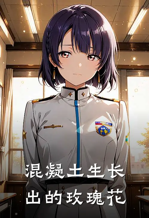 混凝土生长出的玫瑰花